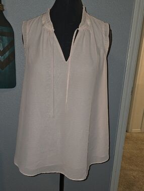 torrid Chiffon Blush Tie-Neck Sleeveless Blouse